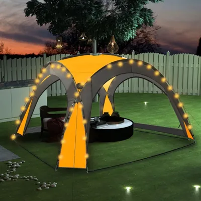 Produktbild von "2026 Promotion" Partyzelt mit LED und 4 Seitenwänden 3,6x3,6x2,3 m Gelb - Pavillons & Partyzelte CC32593