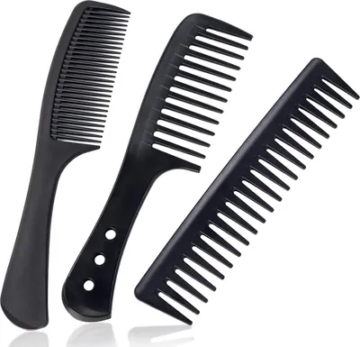 Image de Set professionnel de 3 peignes de coiffure en fibre de carbone pour hommes et femmes