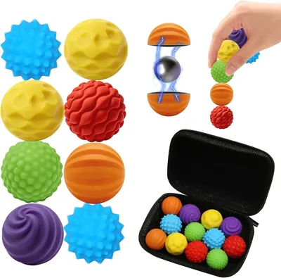 Image de Jouets anti-stress magnétiques, lot de 12, multicolores, pour enfants et adultes