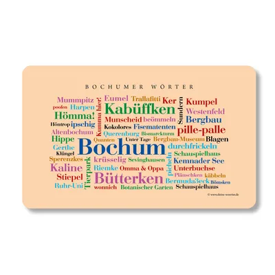 Produktbild von Frühstücksbrettchen Bochumer Wörter