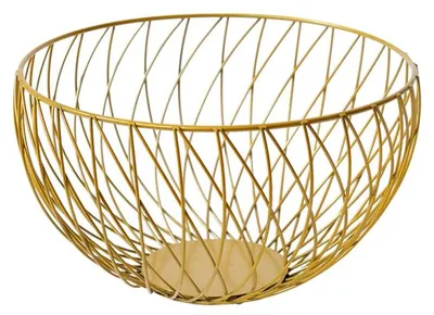 Obstschale aus Metall, Gold, 25x25x14,5 cm, 1 Stück