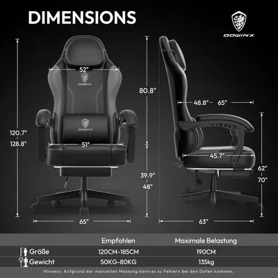 Image de Siège de jeu - Fauteuil gamer - Siège de bureau - Chaise PC - Chaise de bureau - Ergonomique avec coussin à ressort