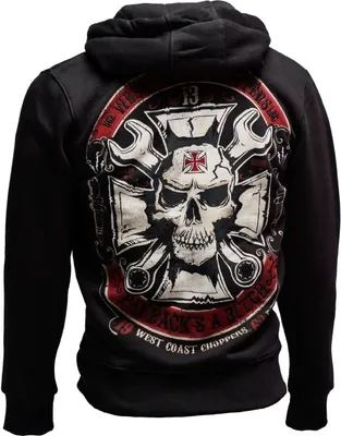 Immagine prodotto di WCC West Coast Choppers Felpa con cappuccio meccanico con zip nero-XL
