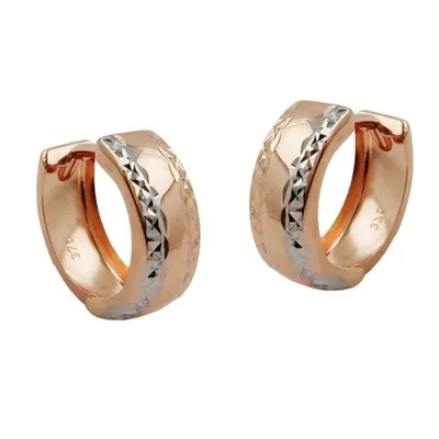 Immagine prodotto di Creole, bicolor diamantiert 9Kt Rotgold