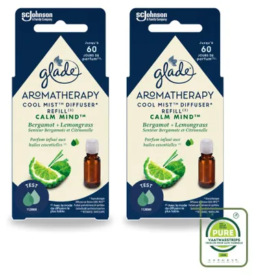 Produktbild von 2 x Glade Aromatherapy Mist Diffuser Nachfüller Calm Mind - 17,4 ml - Großpackung - 2 Stücke