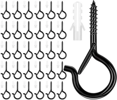 Image de Lot de 30 supports de luminaires noirs pour un montage sans rouille