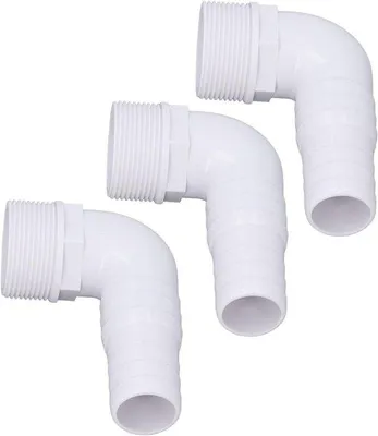 Produktbild von Elleboogadapter für Schwimmbadfilter 90-Grad-Anschluss, 3 Stück, SPX1105Z3/SPX1105Z4/SPX1091Z7