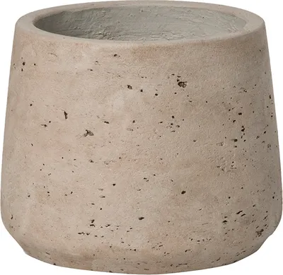 Image de Pottery Pots Cover Rough - Patt S grey , diameter 14 cm