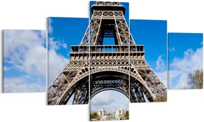Produktbild von Bild auf Leinwand - Leinwandbild - Turm Paris Eiffle - 125x70cm - Wand Bild - Wanddeko - Wandbilder - Leinwanddruck - Bilder - Kunstdruck - Wanddekoration - Leinwand bilder - Wandkunst - EA125x70-0154