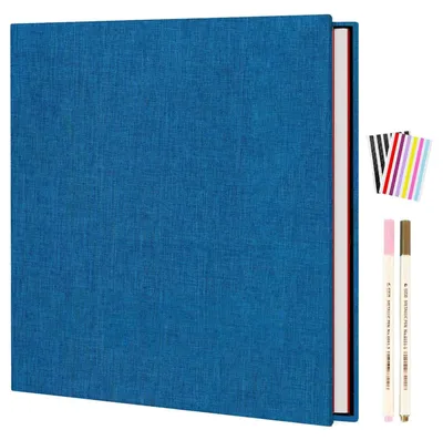 Selbstklebendes Fotoalbum, 20 Blatt, 28x27 cm, Blau