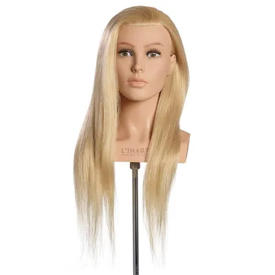 Produktbild von Championkopf Louisa, menschliches Echthaar, Haarlänge ca. 60 cm, Haarfarbe lichtblond, Farbtiefe 9