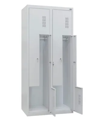 Zdjęcie produktu dla Metalowa szafa socjalna typu L, BHP, szerokość 80 cm | UHL-MASH SOM-Z-400/2-4