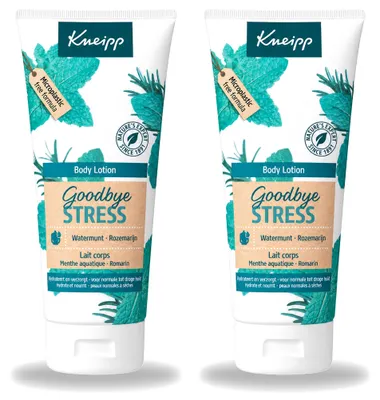 Produktbild von 2 x Kneipp Goodbye Stress Bodylotion – Wasserminze & Rosmarin – 200 ml - Vorteilspackung - 2 Stücke