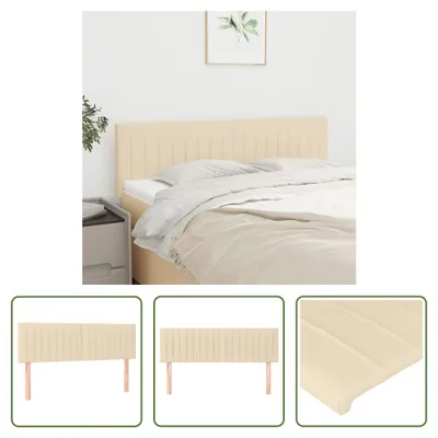 Produktbild von The Living Store Kopfteile 2 Stk. Creme 72x5x78/88 cm Stoff