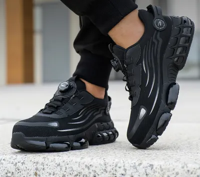 Produktbild von Anti-Smash & Puncture Safety Shoes, Rotating Buckle Laces, Breathable Fly Weave Work Shoes