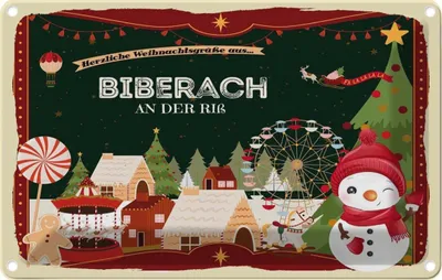 Produktbild von vianmo Blechschild 20x30 cm Weihnachten aus BIBERACH an der riß
