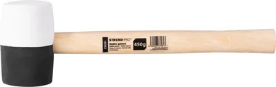 Produktbild von Hammer Strend Pro HM232, 450 g, 300 mm, Gummi, BlackWhiteHead, Holzgriff