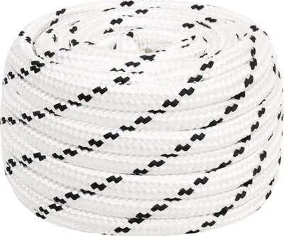 Obrázok produktu pre The Living Store Lodné lano pletené biele 20 mmx100 m Polyester