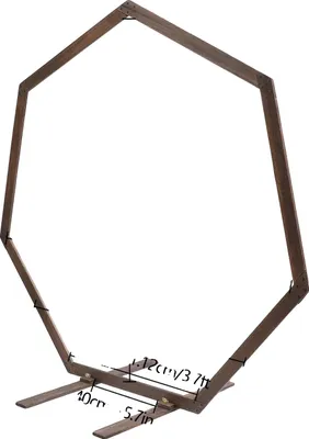 Produktbild von Hochzeitsbogen, Heptagon-Design, langlebiges Naturholz, M, Braun