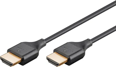 Immagine prodotto di Goobay 75296 Cavo HDMI™ standard slim ad alta velocità con Ethernet, 5 m, nero - 4K/60Hz