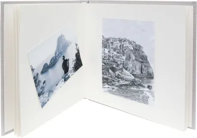 Produktbild von Deknudt A66DF7 Leinen-Fotoalbum grau 30x30 cm
