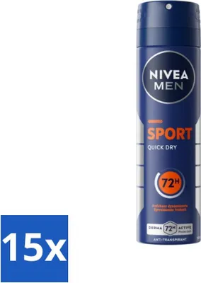 Produktbild von NIVEA Men Deodorant Spray Sport 150 ml - Vorteilspack - 15 Stücke
