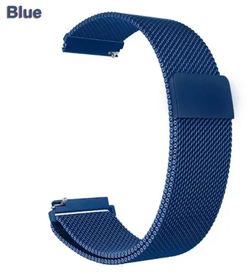 Zdjęcie produktu dla Bransoleta Milanese - Huawei Watch GT5 46/41 mm - stal nierdzewna - zapięcie magnetyczne - 18 mm - niebieska
