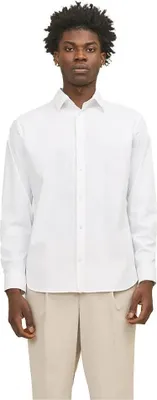 Produktbild von Jack & Jones Active Stretch Slim Langarmhemd Weiß S Herren Weiß S