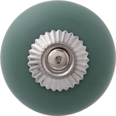 Image de Clayre & Eef Bouton de porte Ø 4 cm Vert Céramique