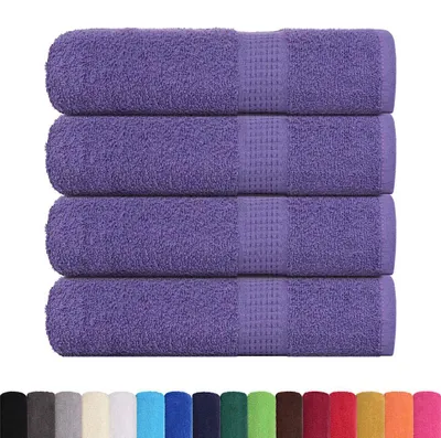 Zdjęcie produktu dla vidaXL Ręczniki kąpielowe FROGN, 4 szt., fioletowe, 100 x 150 cm, 360 g/m²