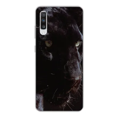Produktbild von MuchoWow® Handyhülle Schutzhülle Hülle für Samsung Galaxy A70 Panther - Tier - Schwarz Silikon Softcase Handy Hülle - Schutzhaube