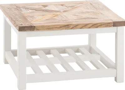 Produktbild von CLP Couchtisch Bastrop 60 x 60 cm quadratisch rustikal Sofatisch in Landhausstil natur