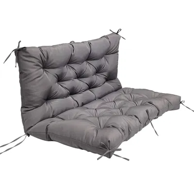 Image de Coussin de banc imperméable Coussin d'assise et de dossier Coussin pour banc de jardin Meubles de jardin Balançoires de jardin, 100x100x10cm,Gris foncé