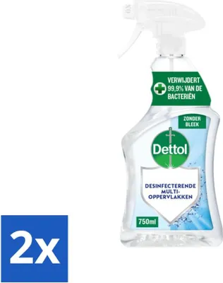 Image de Spray désinfectant Dettol pour différentes surfaces, 750 ml - Pack économique - 2 pièces