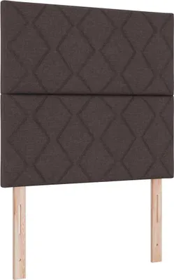 Zdjęcie produktu dla vidaXL Łóżko sprężynowe z materacem ciemnobrązowe 120 x 200 cm tkanina