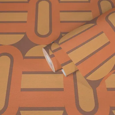 Produktbild von Retro-Tapete Geometrisch Braun Gelb Orange - Vliestapete mit 70er Jahre Muster AS-Creation (KG-174865)