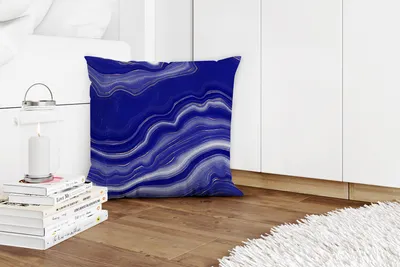 Produktbild von MuchoWow® Zierkissen Sofakissen Wohnzimmer Dekokissen 45x45 cm Glitter - Achat Stein - Edelsteine - Schlafpolster - Polster für das Sofa