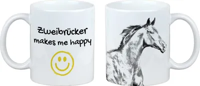 Immagine prodotto di Zweibrücker - Tazza con cavallo, allegra tazza per gli amanti dei cani, regalo personalizzato del marchio Art-Dog