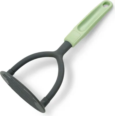 Immagine prodotto di Schiacciapatate Fackelmann Ecolution - schiacciapatate in fibre di legno e plastica biologica - 25 cm x 10 cm schiacciapatate grande in verde menta/grigio pietra