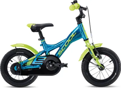 Produktbild von 12 Zoll Kinderfahrrad, 1-Gang, Kinderfahrrad, S’COOL XXlite, ab 2 Jahre, ca. 85–100 cm, Blau/Limette