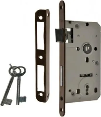 Produktbild von Einsteckschloss 90/50 Schlüssel, mit Hebel, Schließstück, 2 Schlüssel JANIA Z003, Sandlack