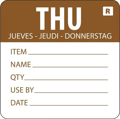 Produktbild von Vogue Farbcodesticker Donnerstag (500 Stück)