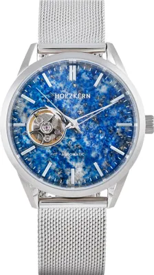 Holzkern Armbanduhr Automatik Inverno Lapislazuli/Silberfarben 1