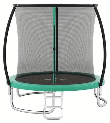 Productafbeelding van Trampoline - Springmat - Tuintrampoline - Speelplaats - Kindertrampoline - Rond - Veiligheidsnet - Ladder