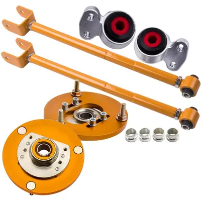 Image de Kit De Suspension : Bras De Carrosserie + Plaques De Carrosserie + Coulisseaux De Bras De Suspension Pour Bmw E46