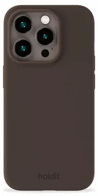 Zdjęcie produktu dla Etui silikonowe Holdit do telefonu Apple iPhone 15 Pro - kolor czekoladowy