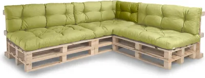 Produktbild von Palettenkissen für Palettensofa – Palettenauflagen N_PPI (Eckkissen 60x40, Limetten)