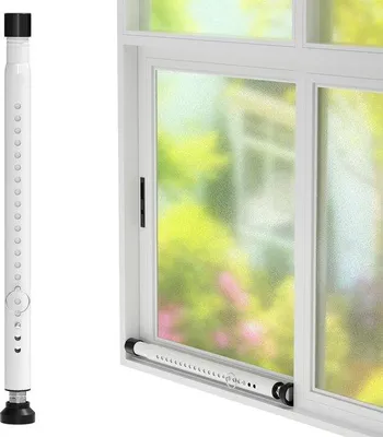 Productafbeelding van Veiligheidsstang 120 cm, raambeveiliging en inbraakbeveiliging voor schuifdeuren, verstelbare pantsergrendel, 25 mm raambeveiligingsstan