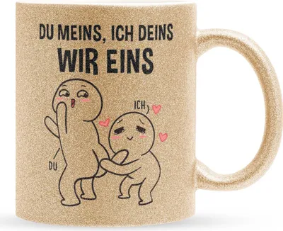 Produktbild von 22Feels Glitzertasse Gold Paar Jahrestag Geschenk Hochzeitstag Ehefrau Ehemann Valentinstag Sie Ihn Freund Freundin Geburtstag Weihnachten Liebe Paar Geschenkidee Bürotasse