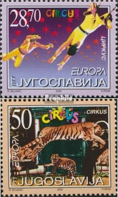 Produktbild von Briefmarken Jugoslawien 2002 Mi 3076-3077 (kompl.Ausg.) postfrisch Europa: Zirkus